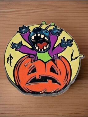 Stitch Halloween Disney Parks 2024 Glow-in-the-Dark Pin